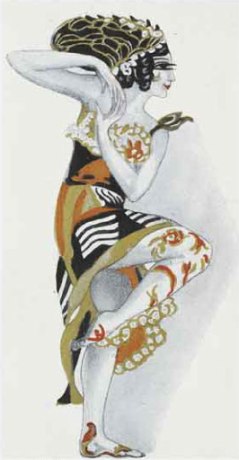 Балерина Тамара Карсавина в роли Саломеи. Рис. с натуры С.Ю.Судейкина, 1914 год