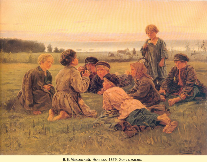 Картина В.Е.Маковского Ночное, 1879