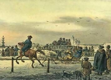 Орловский А.О. Бега на Неве, 1814 г.