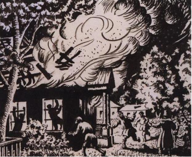 Иллюстрации Б.М.Кустодиева к Дубровскому А.С.Пушкина