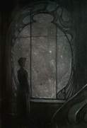 И.Глазунов. "У окна", иллюстрация к стихотворению Блока, 1978