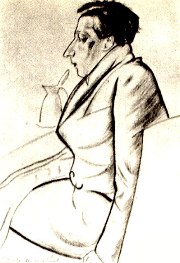 В.Хлебников. Рисунок худ. Б.Григорьева, 1915 г.